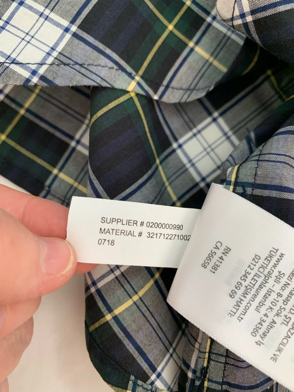Ralph Lauren 2T Boys' Plaid Button-Down Shirt - Navy, Green & White Cotton